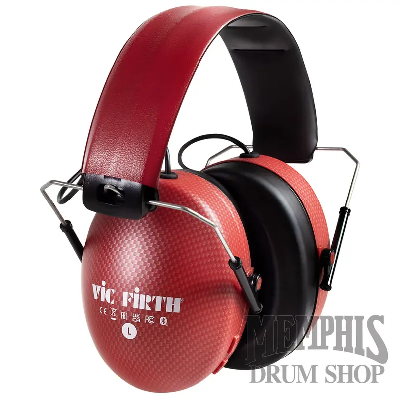 Vic Firth Bluetooth Isolation Headphones (Red) – Wireless Monitoring With Noise Reduction 1