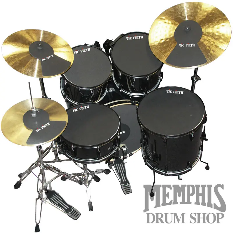Vic Firth Drum & Cymbal Mute Kit — 10", 12", 14" (X2), 20", Hi-Hat, Cymbal Pair 1