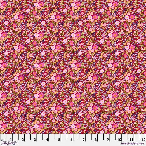 Wandering Wildflowers Cherry – Vibrant Decorative Print 1