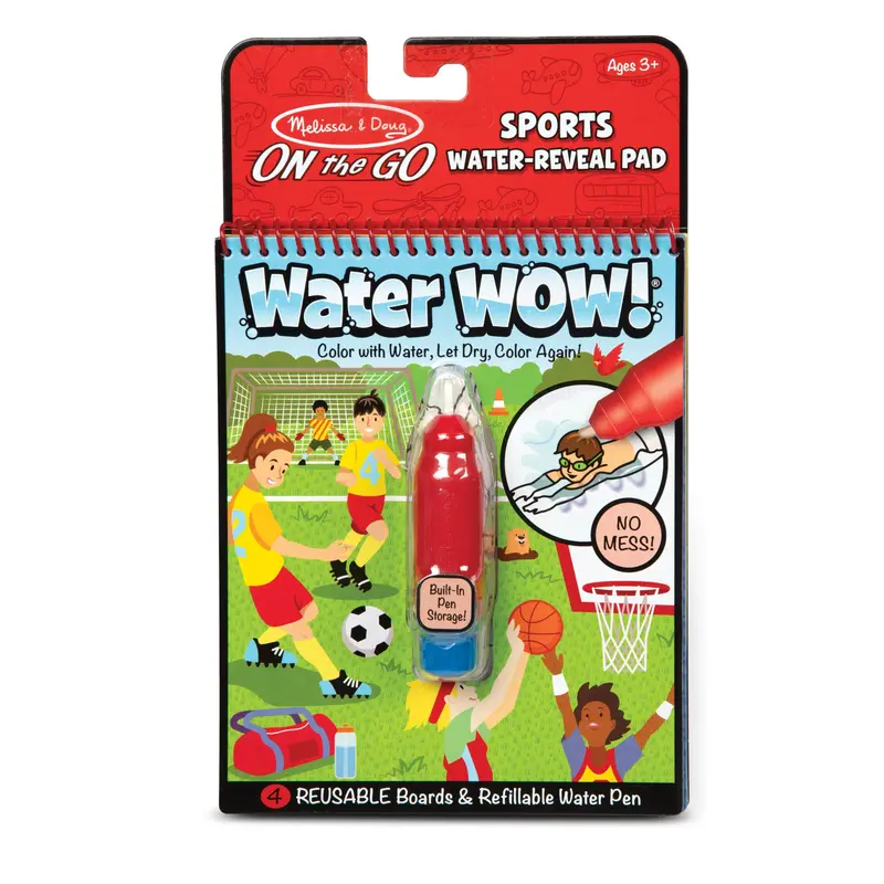 Water Wow! Sports-Themed Travel Activity Pad – Water-Reveal Coloring 1