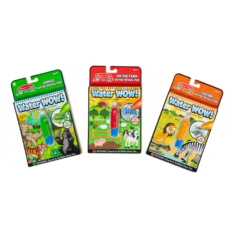 Water Wow! Triple-Themed Activity Pack – Jungle, Safari & Farm Reveal Pads 1