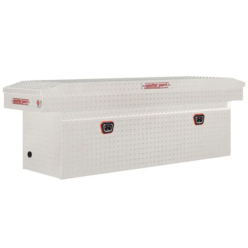 Weather Guard 123-0-04 Full-Depth Aluminum Saddle Box – 15.0 Cu Ft, Clear Finish 1