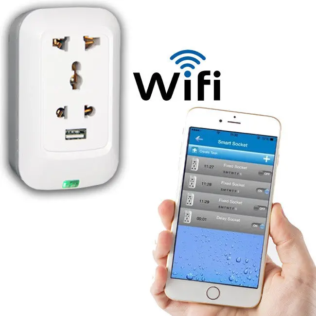 Wi-Fi Enabled Smart Plug With Remote Timer Control For Ios And Android Devices 1