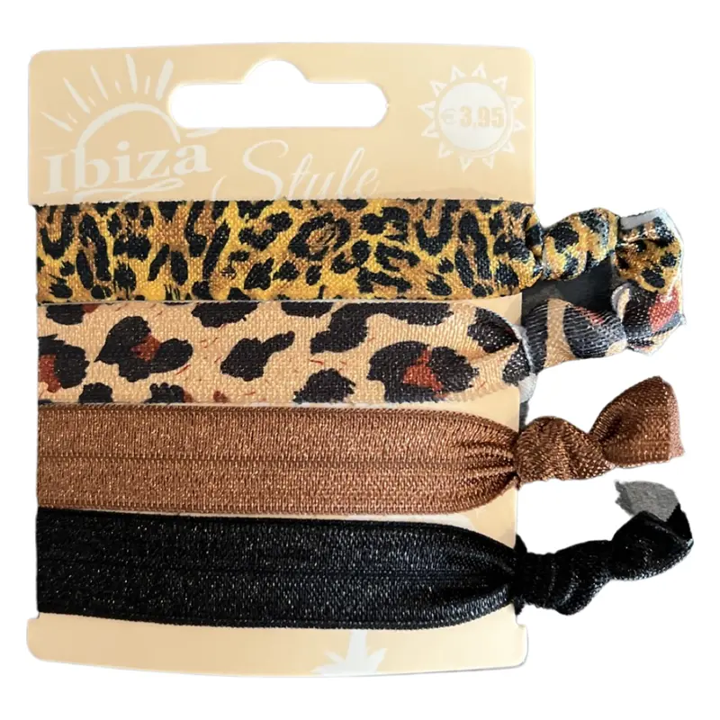Wildlife Print Hair Elastic – Brown & Black Ibiza Collection 1