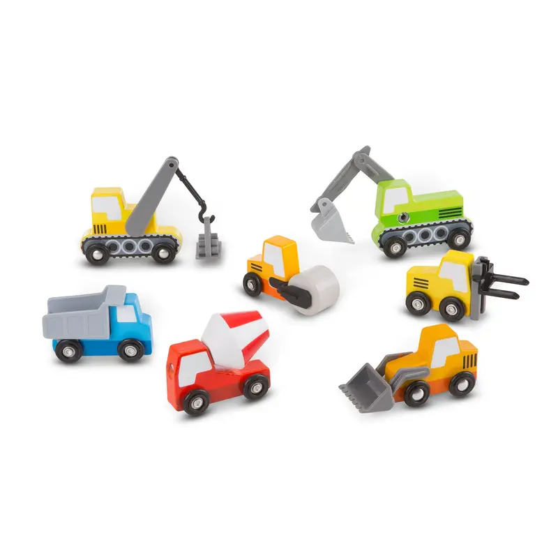 Wooden Construction Site Vehicle Set – Realistic Play Models 1