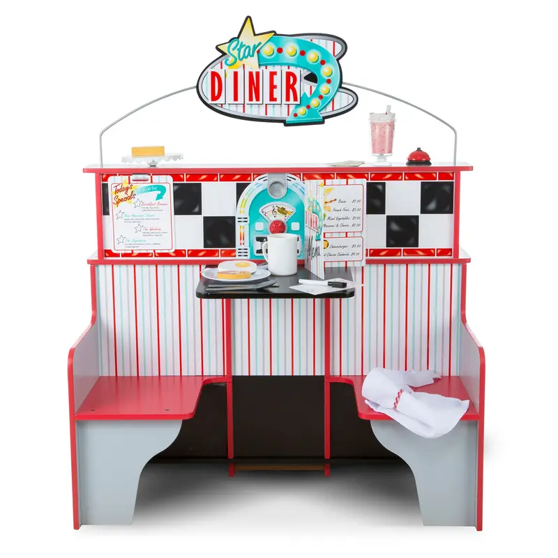 Wooden Star Diner Pretend Play Restaurant Set 1