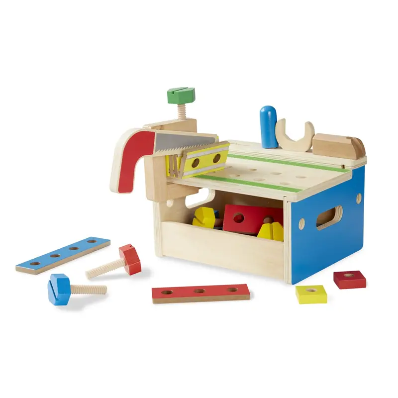 Wooden Tool Bench For Kids – Hammer And Saw Play Set 1