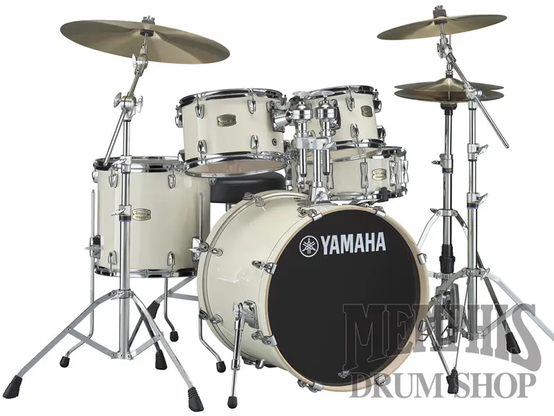 Yamaha Stage Custom Birch Drum Kit (20"/10"/12"/14"/14") – Classic White Finish With 680W Hardware 1