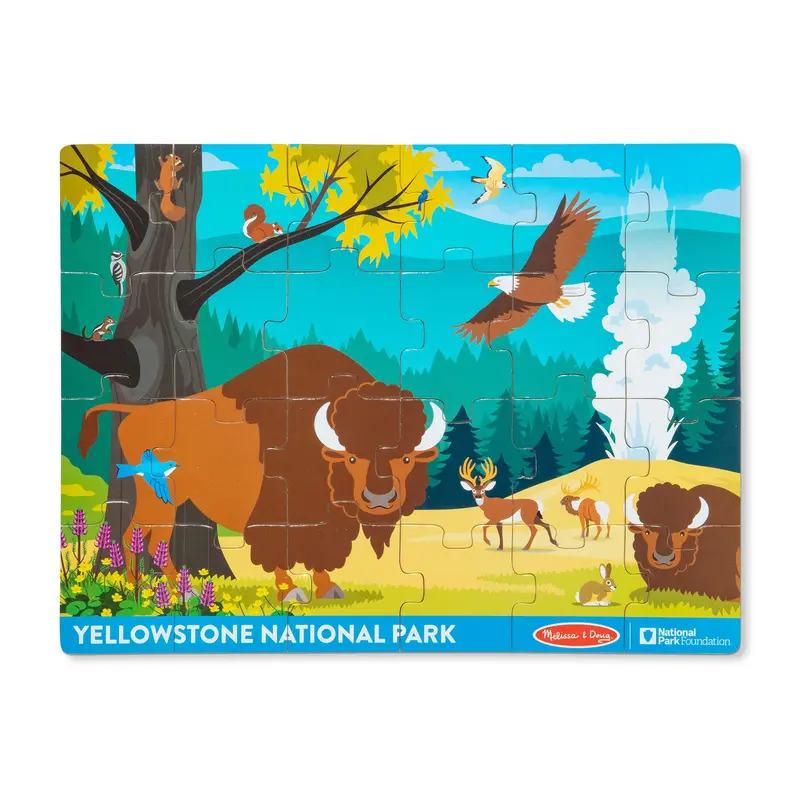 Yellowstone National Park Wooden Jigsaw Puzzle – 24-Piece Nature Learning Toy 1