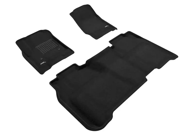 3D Maxpider Elegant All-Weather Floor Mat Set – 3-Piece, Black, Fits First/Second Row And Rear Seats 1