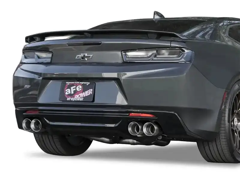 Afe Machforce Xp Axle-Back Dual Exhaust System – 3-Inch 304 Stainless Steel W/ Polished Tips (2016–2017 Camaro Ss 6.2L V8) 1