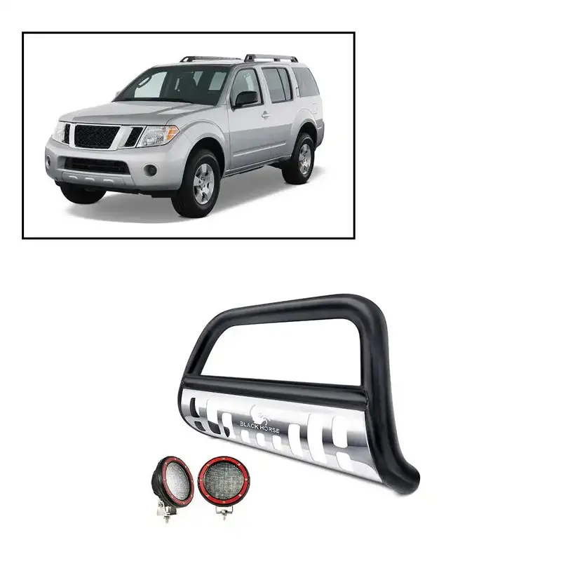 Black Horse Off-Road Cbbs-Nic6105Sp-Plfr Steel Skid Plate – Front Drivetrain Protection 1