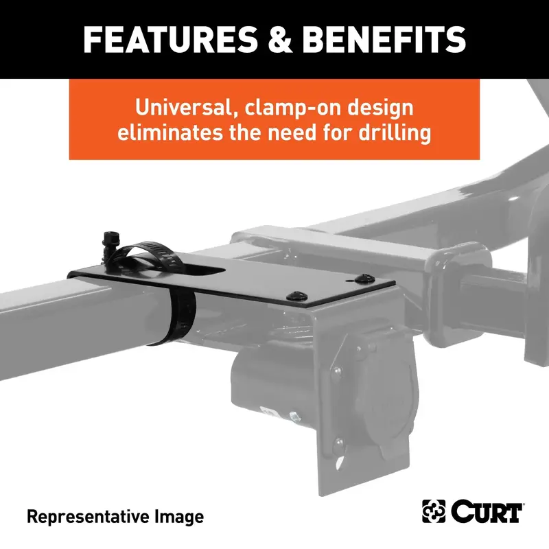 Curt 57203 12-Pack Universal Connector Bracket Mount For 4-, 5-, And 6-Pin Trailer Wiring 1