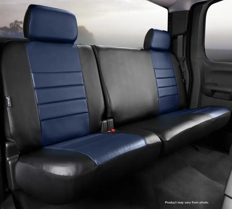 Fia Sl62-88 Blue Leatherlite Rear Seat Cover – Custom Tailored Simulated Leather Fit 1