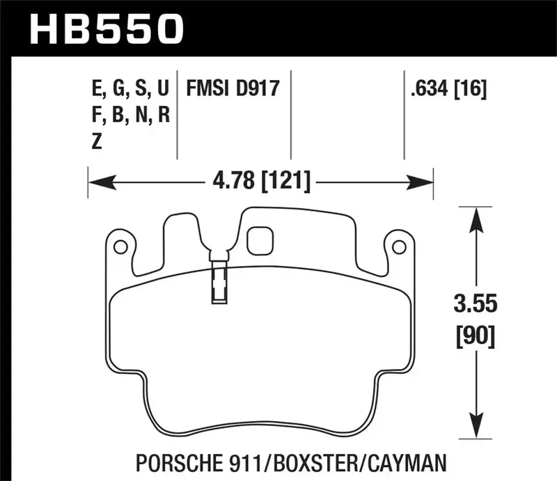 Hawk Performance Hb550Q.634 Dtc-80 Street/Track Brake Pads – 0.634-Inch Thickness 1