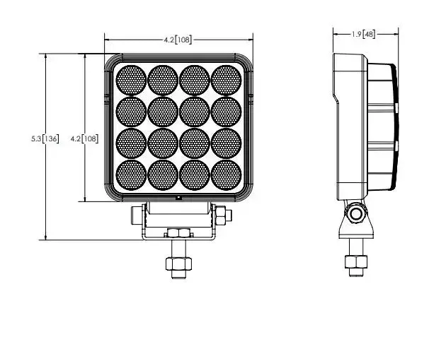 Led Work Lamp – 16-Inch Flood Beam Utility Light For Off-Road And Industrial Use 1