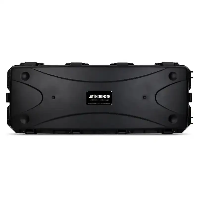 Mishimoto Universal Gloss Carbon Fiber Intercooler – 525Mm Core, Gold Anodized V-Band End Tanks 1