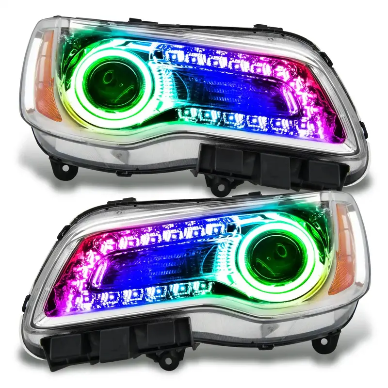 Oracle Lighting 7730-334 Smd Chrome-Beaded Headlights With Colorshift Drl – Pre-Assembled, Non-Hid 1