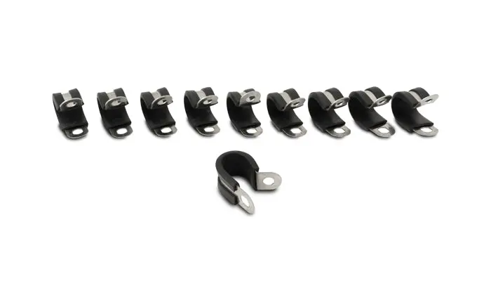 Vibrant Performance 17195 Stainless Steel P-Clamp – 1" Od Hose Support (10-Pack) 1