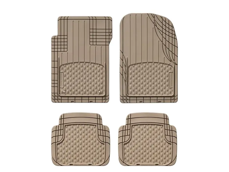 Weathertech All-Vehicle Universal Floor Mat – Tan, Front + Rear 2Nd Row, Over-The-Hump Design 1